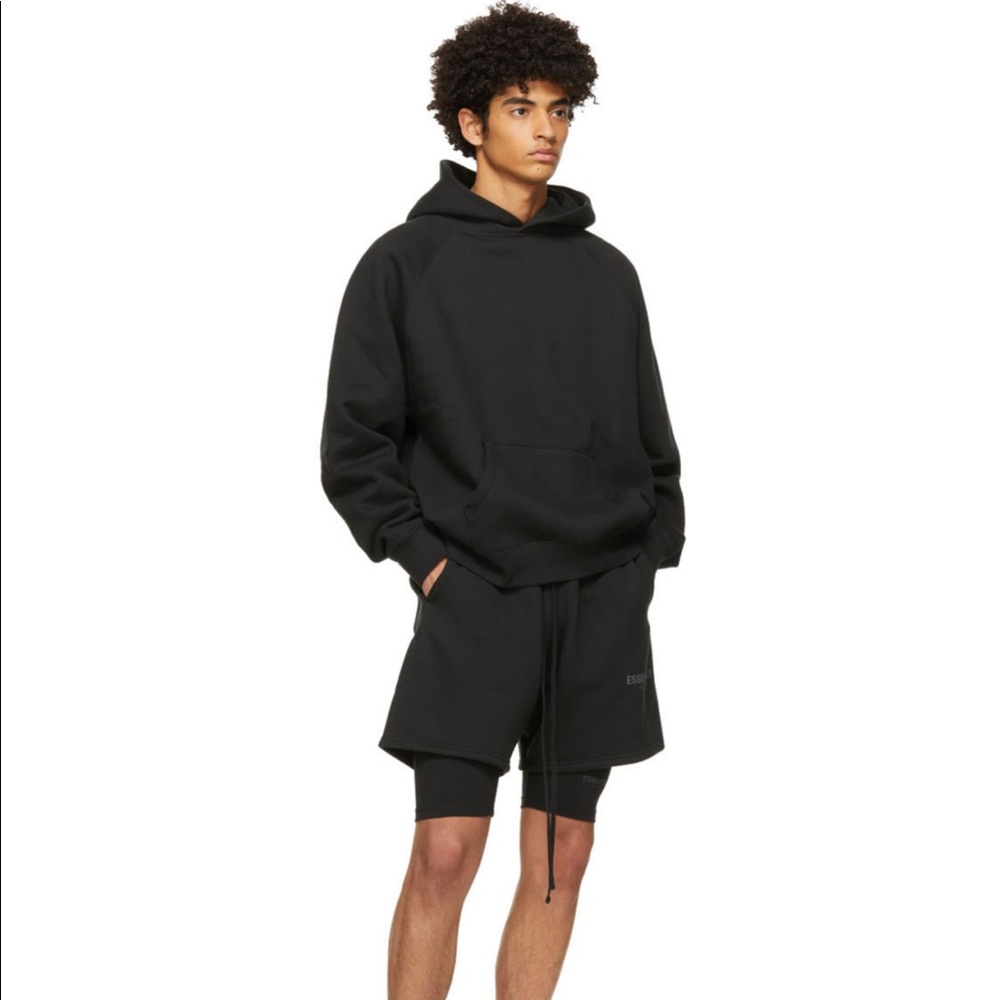 Essentials - Black Athletic Biker Shorts EUC